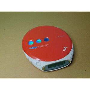 Sony Psyc D-EJ360 CD Player Walkman G Protection CD-R/RW Playback Red TESTED